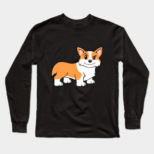 Welsh Corgi Dog Pembroke Breed Art Long Sleeve T-Shirt